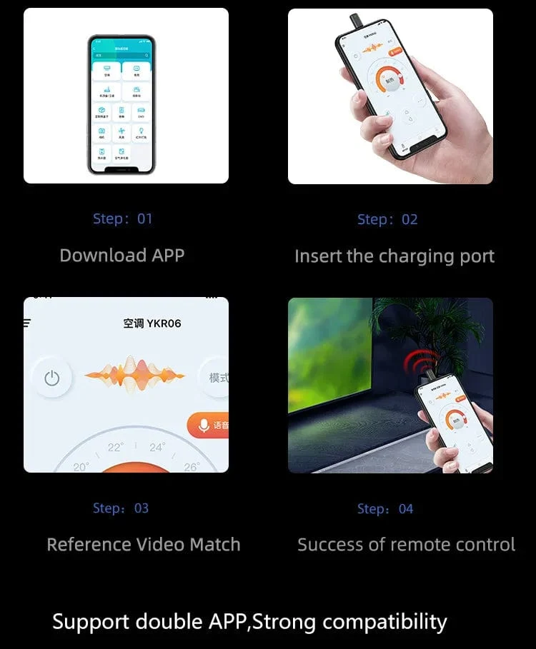 2024 Neuer Smartphone-IR-Mini-Adapter, intelligente Infrarot-Fernbedienung Typ C, IR-Blaster, Telefon-App-Steuerung für TV-Klimaanlage