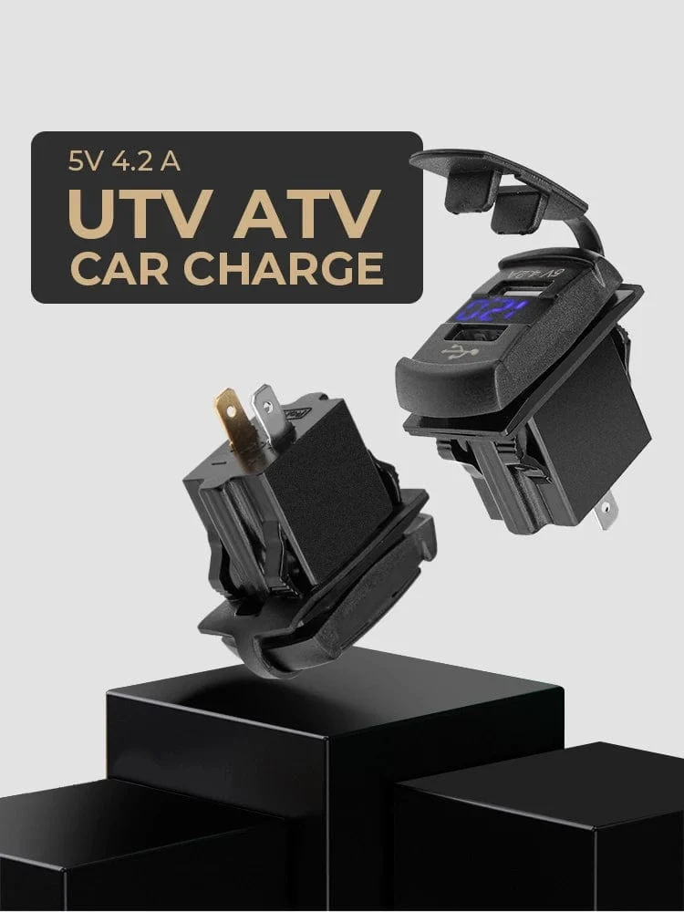 5V 4.2A LED-Autoladegerät mit zwei USB-Schaltern für Can-AM Maverick X3, kompatibel mit Polaris RZR 1000 800 900 Ranger für Boot, UTV, ATV