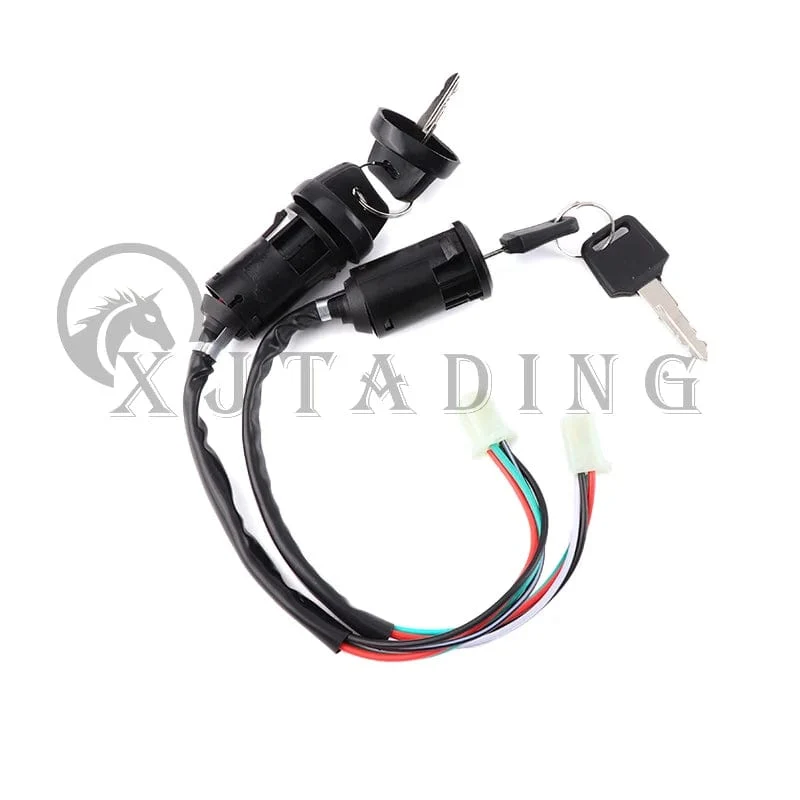 4 Drähte Universal 2 Zündschlüssel Startschalter Türschlossschlüssel für ATV Go Kart Quad Dirt Bike Scooter Motorradzubehör