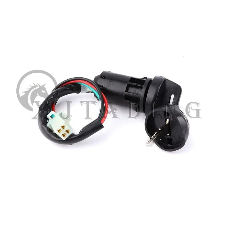 4 Drähte Universal 2 Zündschlüssel Startschalter Türschlossschlüssel für ATV Go Kart Quad Dirt Bike Scooter Motorradzubehör