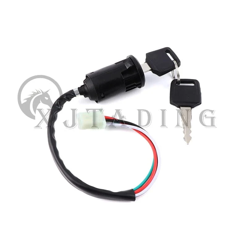 4 Drähte Universal 2 Zündschlüssel Startschalter Türschlossschlüssel für ATV Go Kart Quad Dirt Bike Scooter Motorradzubehör