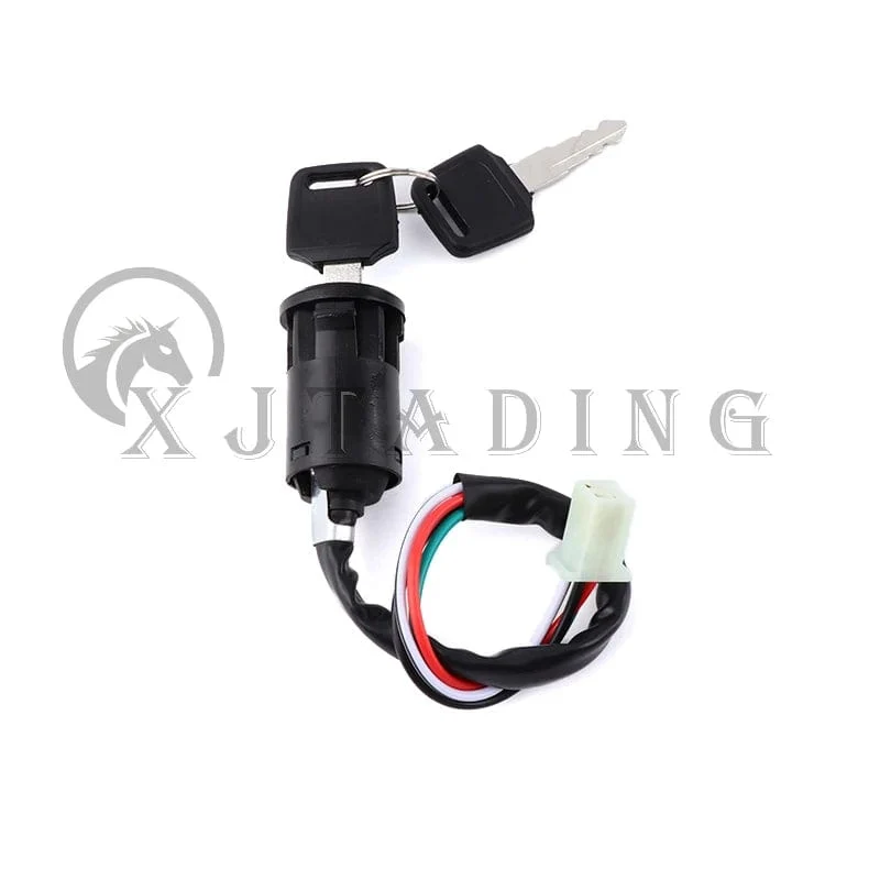 4 Drähte Universal 2 Zündschlüssel Startschalter Türschlossschlüssel für ATV Go Kart Quad Dirt Bike Scooter Motorradzubehör