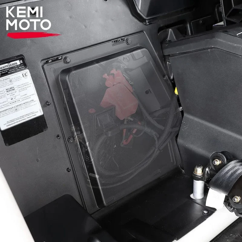 KEMIMOTO X3 UTV Batterieabdeckungsset aus schwarzem Kunststoff für Can-am Maverick X3, Maverick X3 MAX R RR 4x4 XRC Turbo DPS 2/4 Türen 2017+