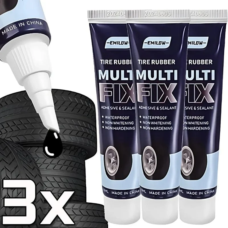 3x Reifenreparaturkleber, starker, verschleißfester, nicht korrosiver Gummikleber, Reifenversiegelungskleber, Autoreifenreparatur-Versiegelungsmittel, 50 ml