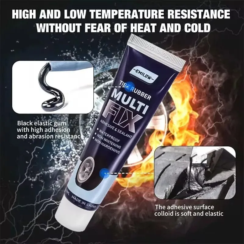 3x Reifenreparaturkleber, starker, verschleißfester, nicht korrosiver Gummikleber, Reifenversiegelungskleber, Autoreifenreparatur-Versiegelungsmittel, 50 ml