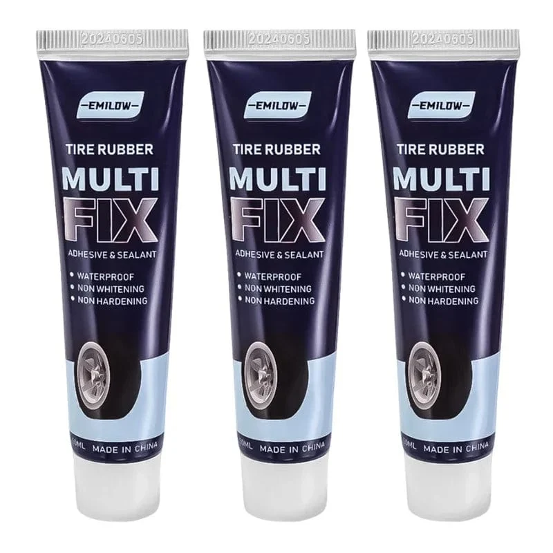 3x Reifenreparaturkleber, starker, verschleißfester, nicht korrosiver Gummikleber, Reifenversiegelungskleber, Autoreifenreparatur-Versiegelungsmittel, 50 ml