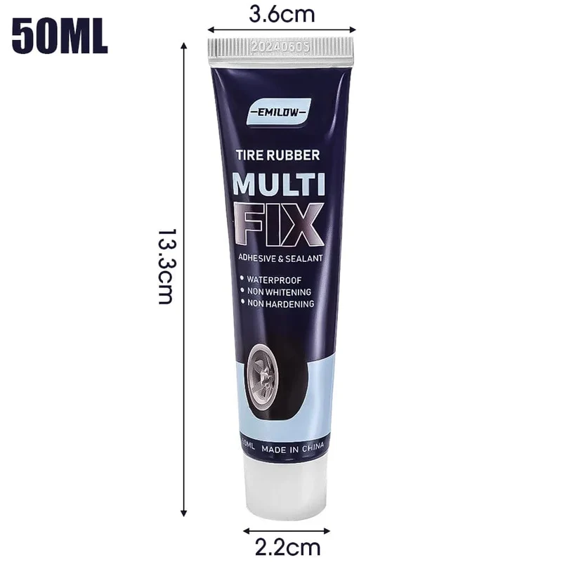 3x Reifenreparaturkleber, starker, verschleißfester, nicht korrosiver Gummikleber, Reifenversiegelungskleber, Autoreifenreparatur-Versiegelungsmittel, 50 ml