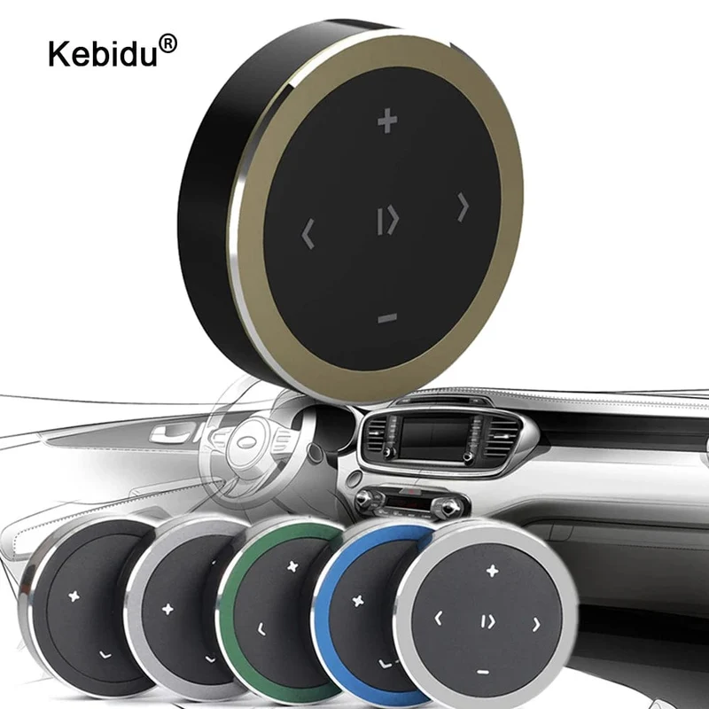 Kebidu Lenkrad Musik-Player Drahtlose Bluetooth Fernbedienung Media Taste Multimedia für Android IOS Smartphone Car Kit