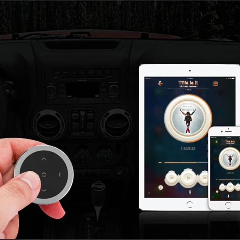 Kebidu Lenkrad Musik-Player Drahtlose Bluetooth Fernbedienung Media Taste Multimedia für Android IOS Smartphone Car Kit