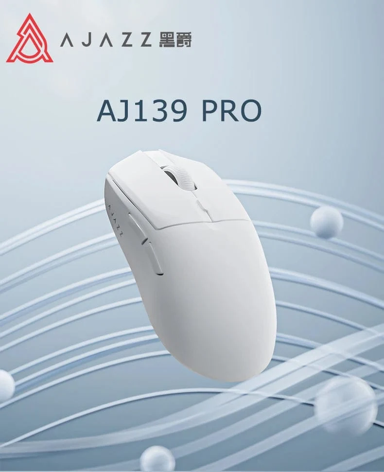 AJAZZ AJ139 Pro Kabellose Maus mit Füßen PMW3395 Gaming-Chipsatz 26000 dpi Professionelle Gaming-Maus für PC