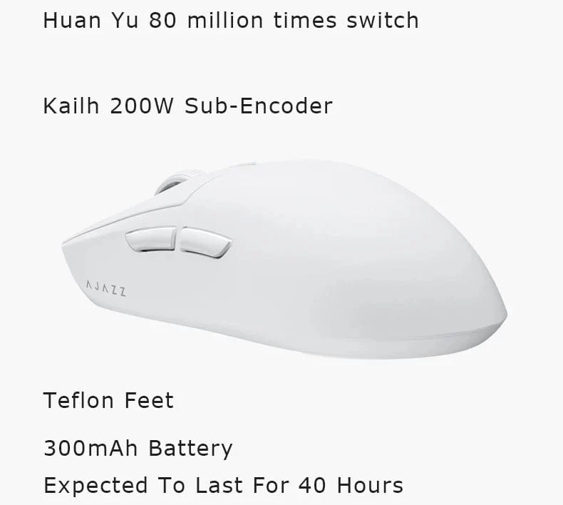 AJAZZ AJ139 Pro Kabellose Maus mit Füßen PMW3395 Gaming-Chipsatz 26000 dpi Professionelle Gaming-Maus für PC