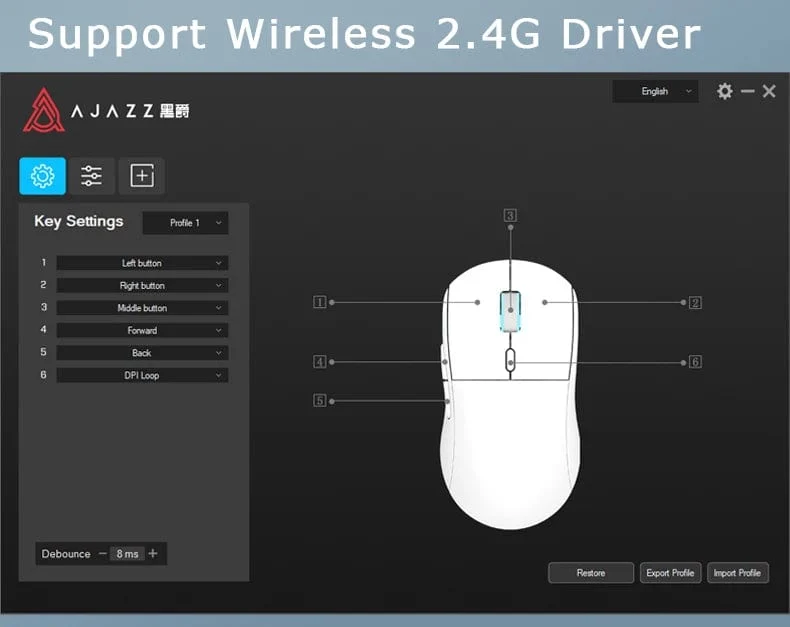 AJAZZ AJ139 Pro Kabellose Maus mit Füßen PMW3395 Gaming-Chipsatz 26000 dpi Professionelle Gaming-Maus für PC