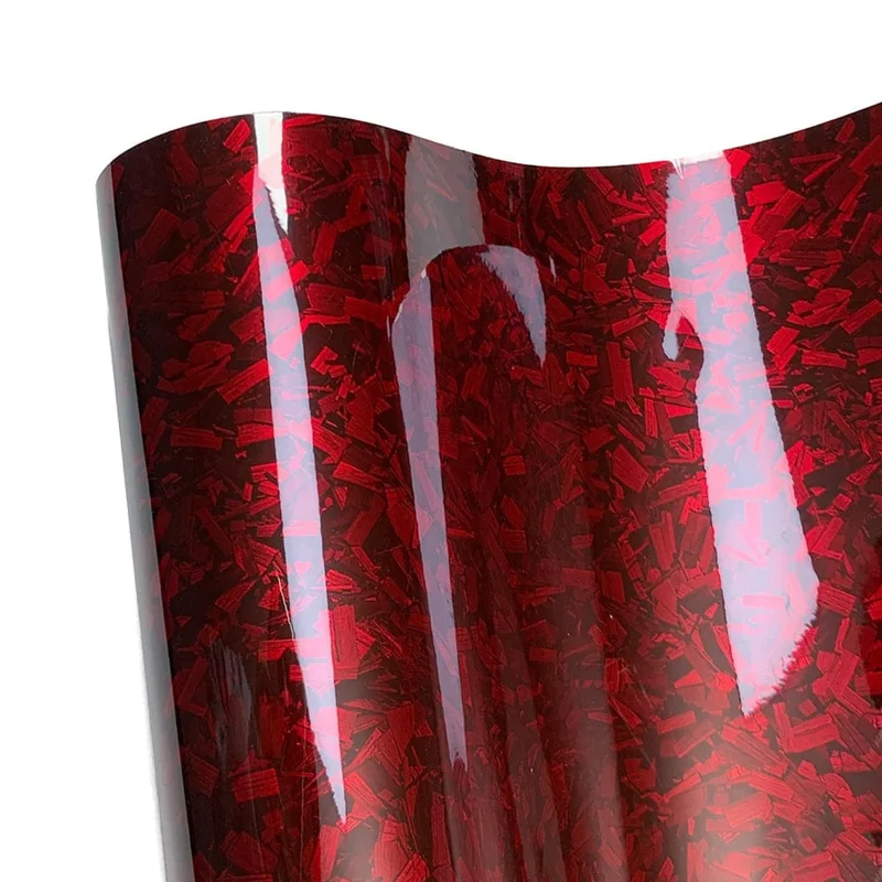 Carbonfaserfolie, glänzend, schwarz, Karosseriefolie, geschmiedete Carbonfaser-Vinylfolie, selbstklebender Aufkleber für Autozubehör