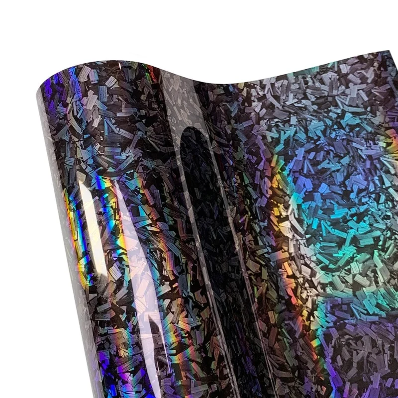 Carbonfaserfolie, glänzend, schwarz, Karosseriefolie, geschmiedete Carbonfaser-Vinylfolie, selbstklebender Aufkleber für Autozubehör