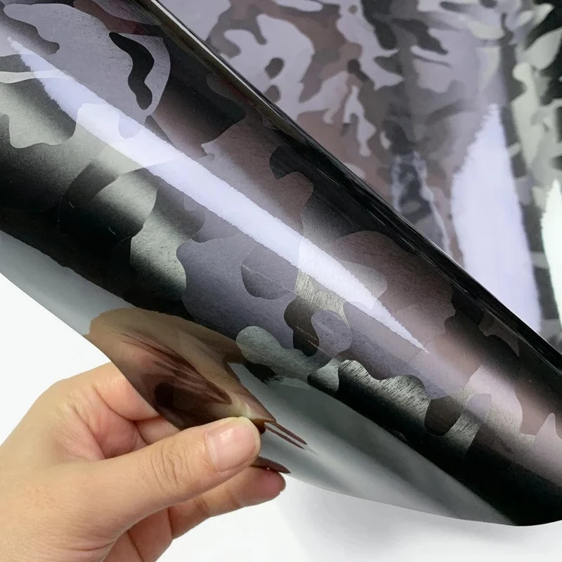 Carbonfaserfolie, glänzend, schwarz, Karosseriefolie, geschmiedete Carbonfaser-Vinylfolie, selbstklebender Aufkleber für Autozubehör