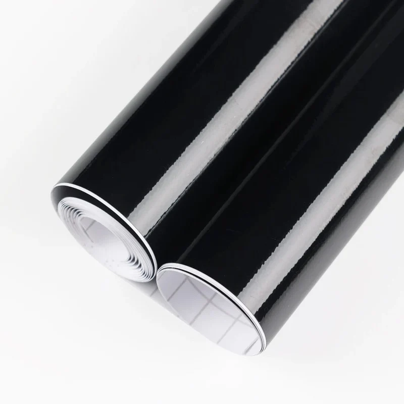 Auto Glanz Vinyl Wrap Film Schwarz Helle Farbe Aufkleber Auto Motorräder Körper Styling Aufkleber Dekoration Aufkleber Accessiries