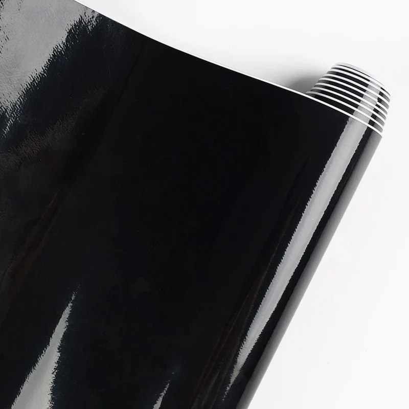 Auto Glanz Vinyl Wrap Film Schwarz Helle Farbe Aufkleber Auto Motorräder Körper Styling Aufkleber Dekoration Aufkleber Accessiries