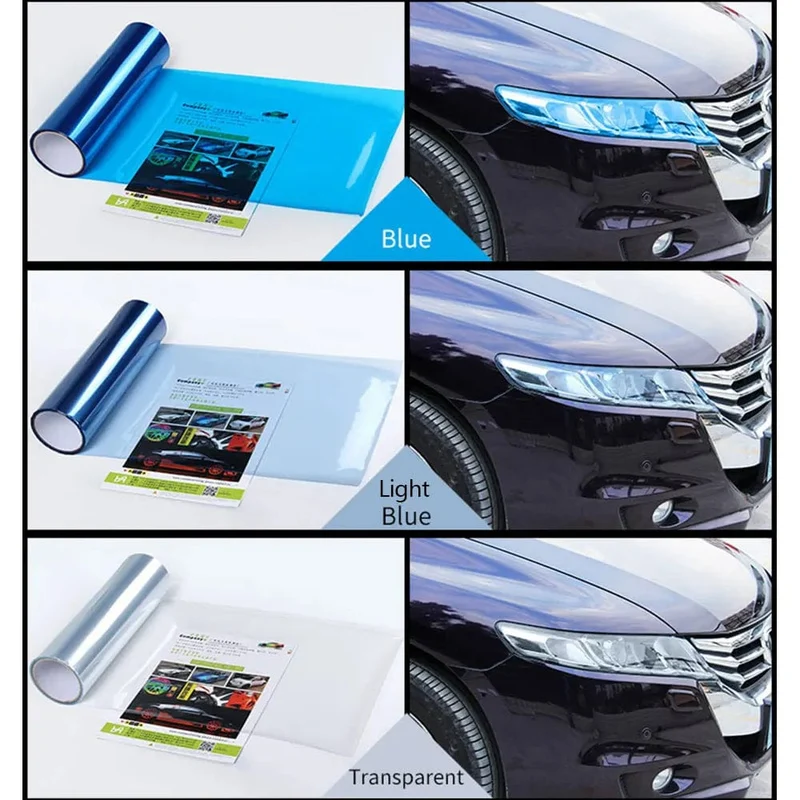 11 Farben Autolicht Scheinwerfer Rücklicht Tönungsfolie Vinylfolie Aufkleber Blatt Nebelscheinwerfer Rückleuchte Matt Rauchfolie 30x60cm