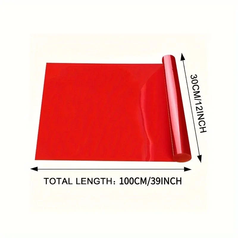 Farbwechselfolie für Autolampen, 39.37 Zoll x 11.81 Zoll, PVC-Material, Farbwechselfolie für Rückleuchten, Scheinwerfer und Nebelscheinwerfer