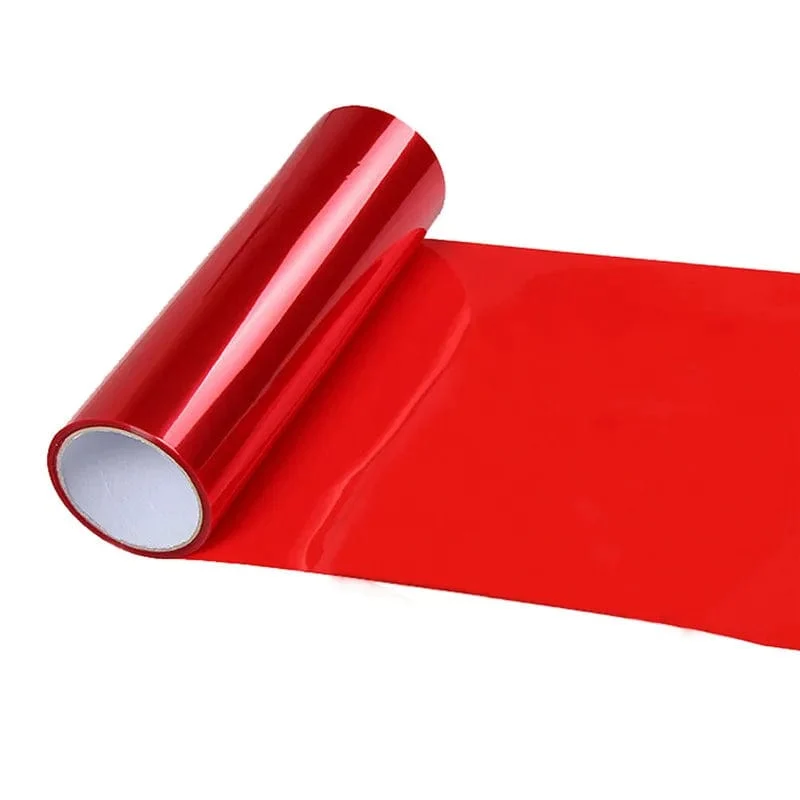 Rotes Autolicht, Scheinwerfer, Rücklicht, Tönungsfolie, Vinylfolie, Aufkleber, Blatt, Nebelscheinwerfer, Rückleuchte, matt, Rauchfolie, 60/150 cm x 30 cm