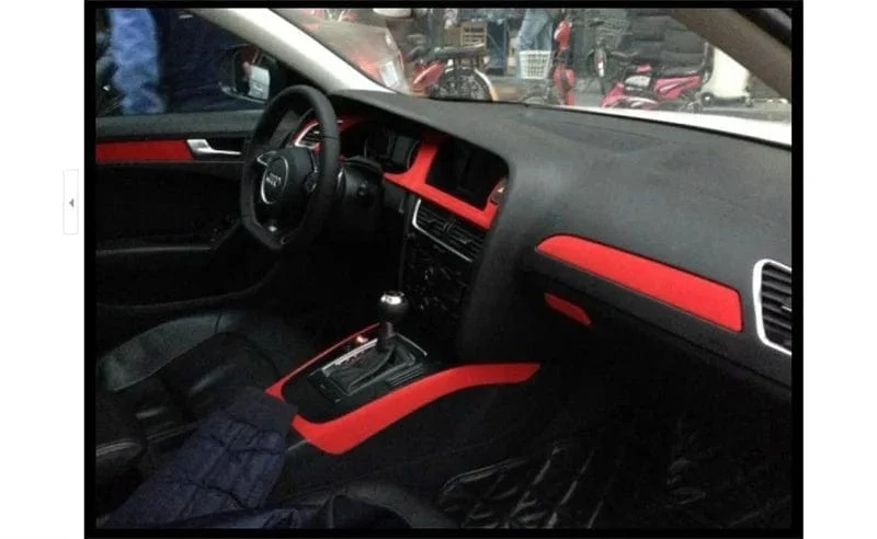 50*200 cm Premium Qualität Samt Wildleder Stoff Vinyl Auto Wrap Aufkleber Schwarz Rot Selbstklebende Samt tuch Film für Auto Styling