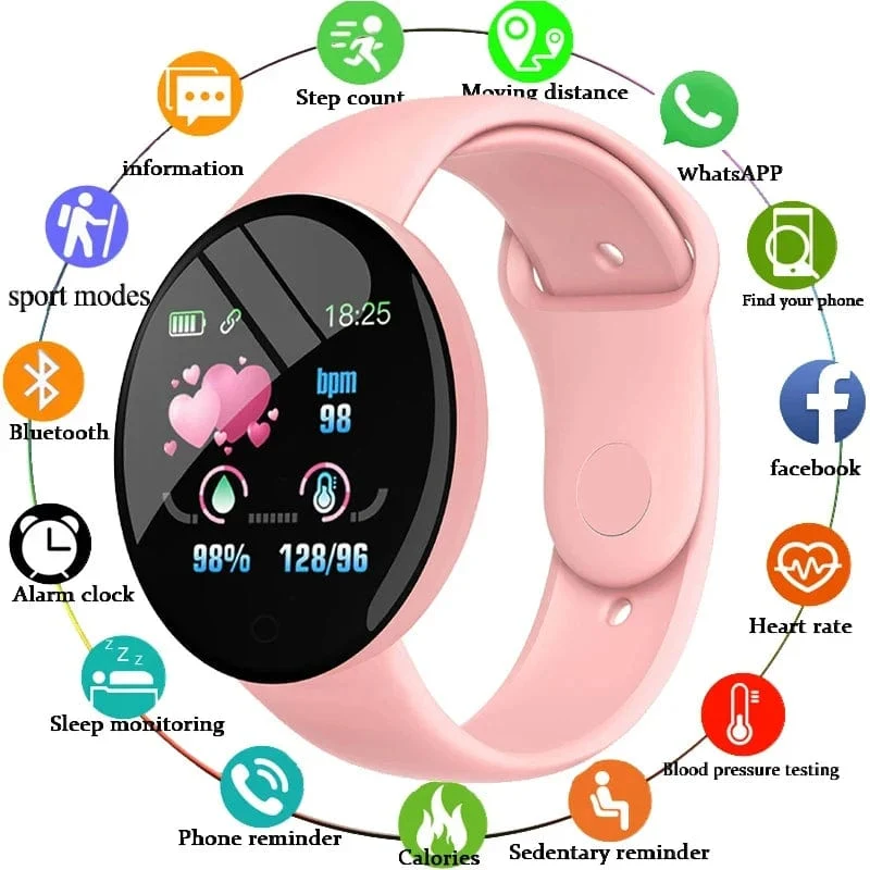 Neue D18 Multifunktionale Smart Watch Männer Frauen Bluetooth Verbunden Telefon Musik Fitness Sport Armband Schlaf Monitor Smartwatch