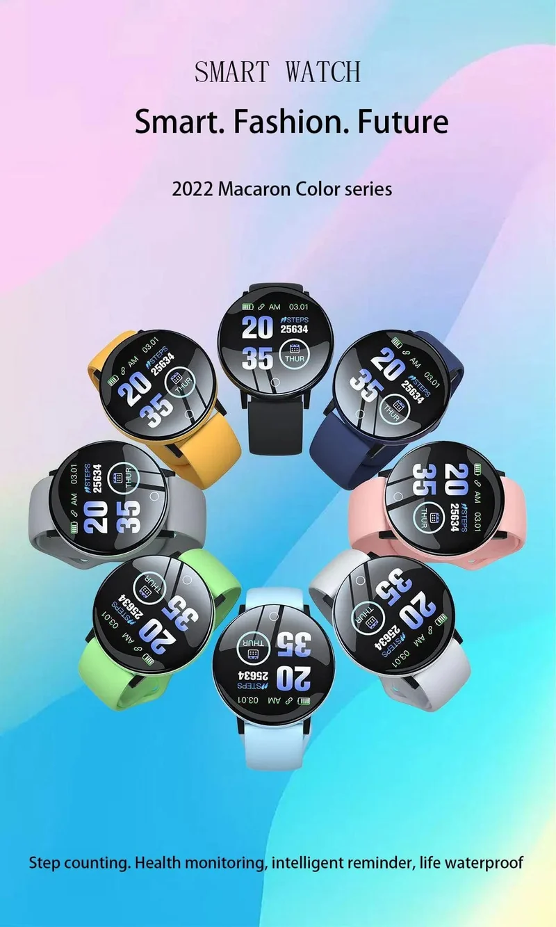 Neue D18 Multifunktionale Smart Watch Männer Frauen Bluetooth Verbunden Telefon Musik Fitness Sport Armband Schlaf Monitor Smartwatch
