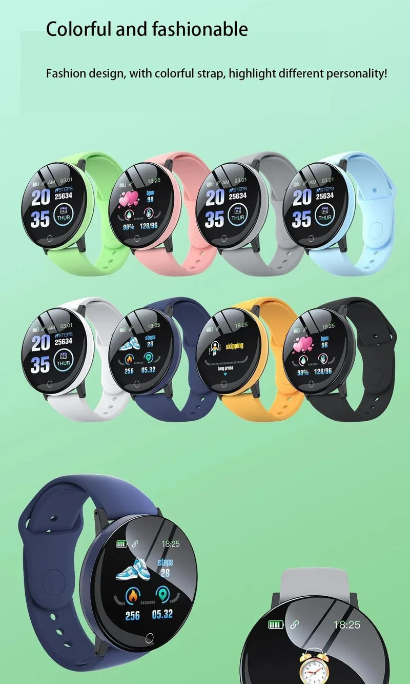 Neue D18 Multifunktionale Smart Watch Männer Frauen Bluetooth Verbunden Telefon Musik Fitness Sport Armband Schlaf Monitor Smartwatch