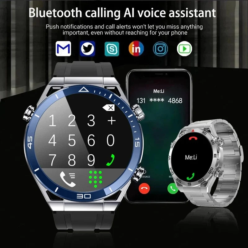Für Huawei GT6 Pro Smart Watch Männer 390 * 390 HD-Bildschirm Herzfrequenz Bluetooth-Anruf IP67 wasserdichte Sport-SmartWatch für Xiaomi Apple