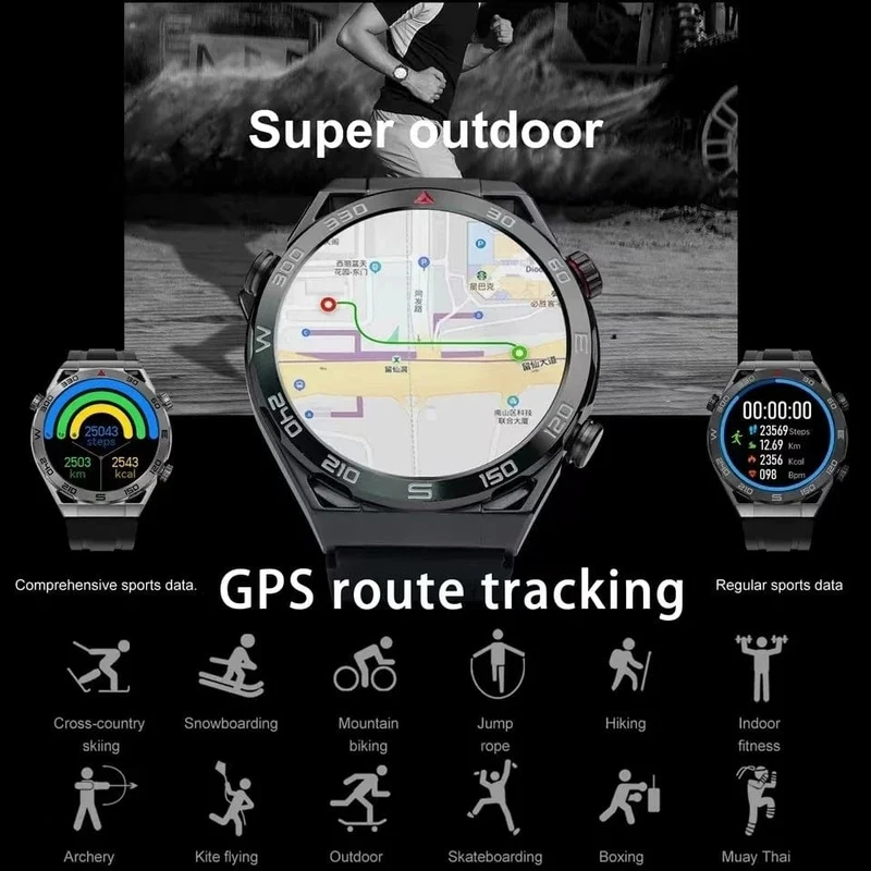 Für Huawei GT6 Pro Smart Watch Männer 390 * 390 HD-Bildschirm Herzfrequenz Bluetooth-Anruf IP67 wasserdichte Sport-SmartWatch für Xiaomi Apple