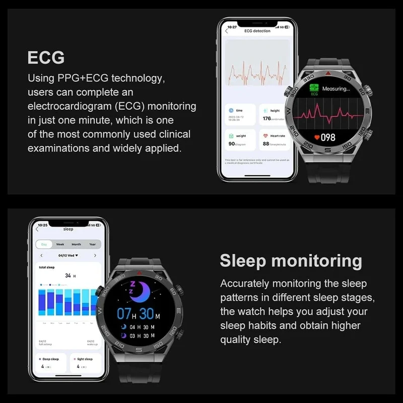 Für Huawei GT6 Pro Smart Watch Männer 390 * 390 HD-Bildschirm Herzfrequenz Bluetooth-Anruf IP67 wasserdichte Sport-SmartWatch für Xiaomi Apple
