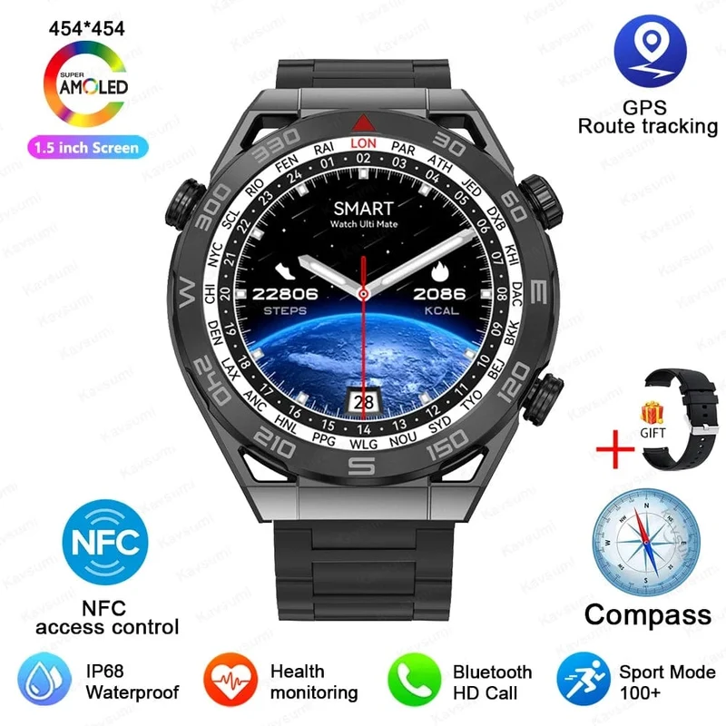 Für Huawei GT6 Pro Smart Watch Männer 390 * 390 HD-Bildschirm Herzfrequenz Bluetooth-Anruf IP67 wasserdichte Sport-SmartWatch für Xiaomi Apple