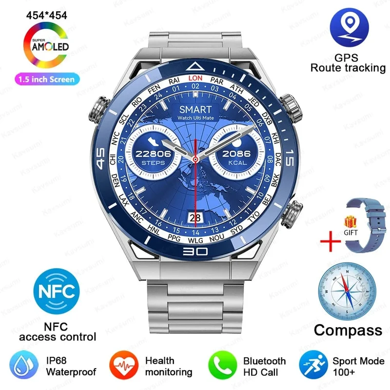 Für Huawei GT6 Pro Smart Watch Männer 390 * 390 HD-Bildschirm Herzfrequenz Bluetooth-Anruf IP67 wasserdichte Sport-SmartWatch für Xiaomi Apple