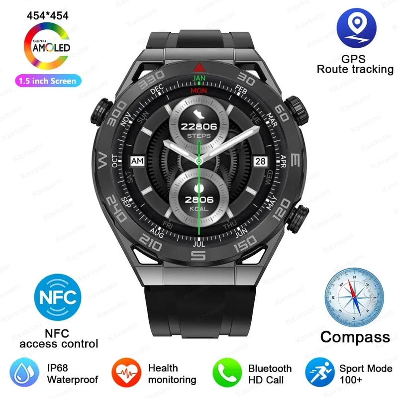 Für Huawei GT6 Pro Smart Watch Männer 390 * 390 HD-Bildschirm Herzfrequenz Bluetooth-Anruf IP67 wasserdichte Sport-SmartWatch für Xiaomi Apple