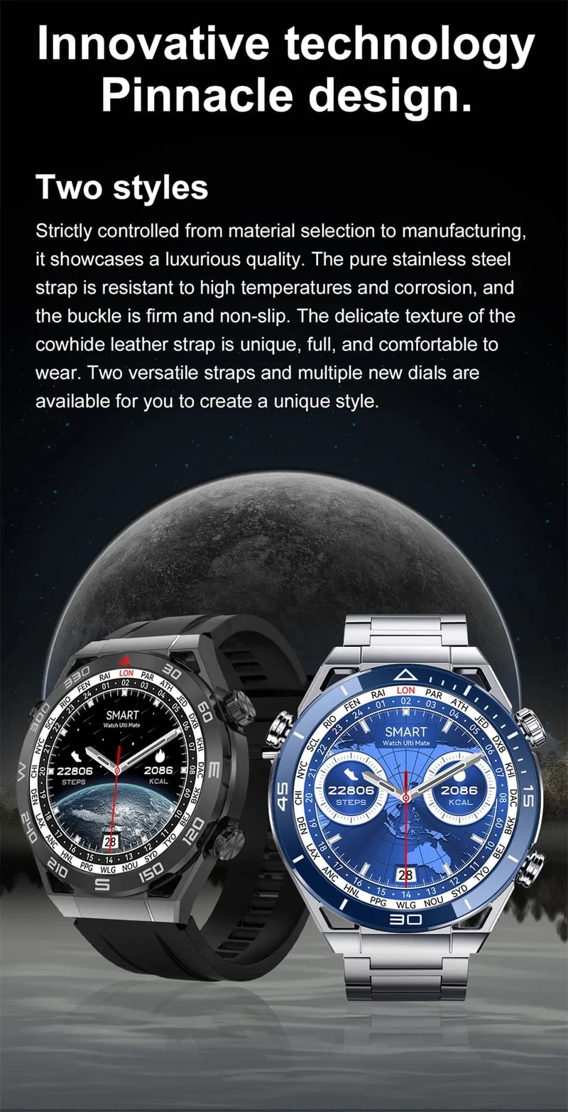 Für Huawei GT6 Pro Smart Watch Männer 390 * 390 HD-Bildschirm Herzfrequenz Bluetooth-Anruf IP67 wasserdichte Sport-SmartWatch für Xiaomi Apple