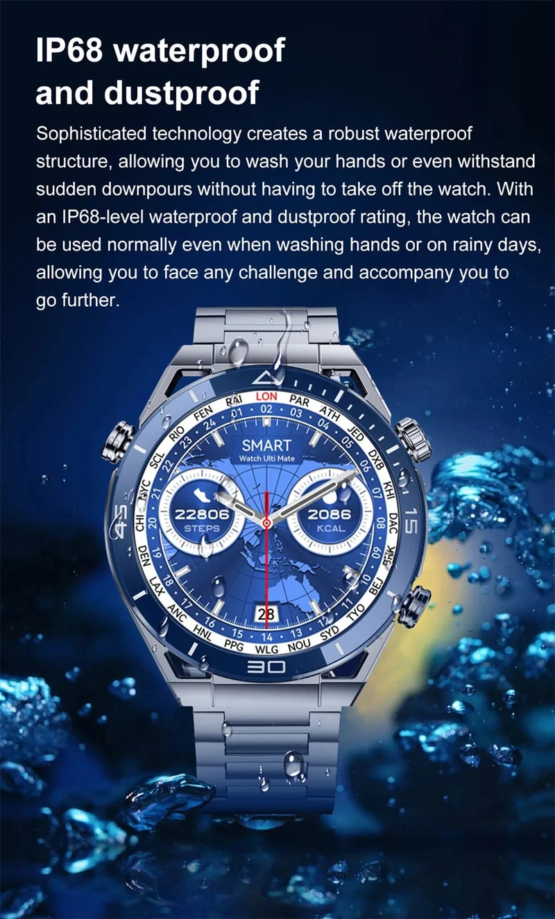 Für Huawei GT6 Pro Smart Watch Männer 390 * 390 HD-Bildschirm Herzfrequenz Bluetooth-Anruf IP67 wasserdichte Sport-SmartWatch für Xiaomi Apple
