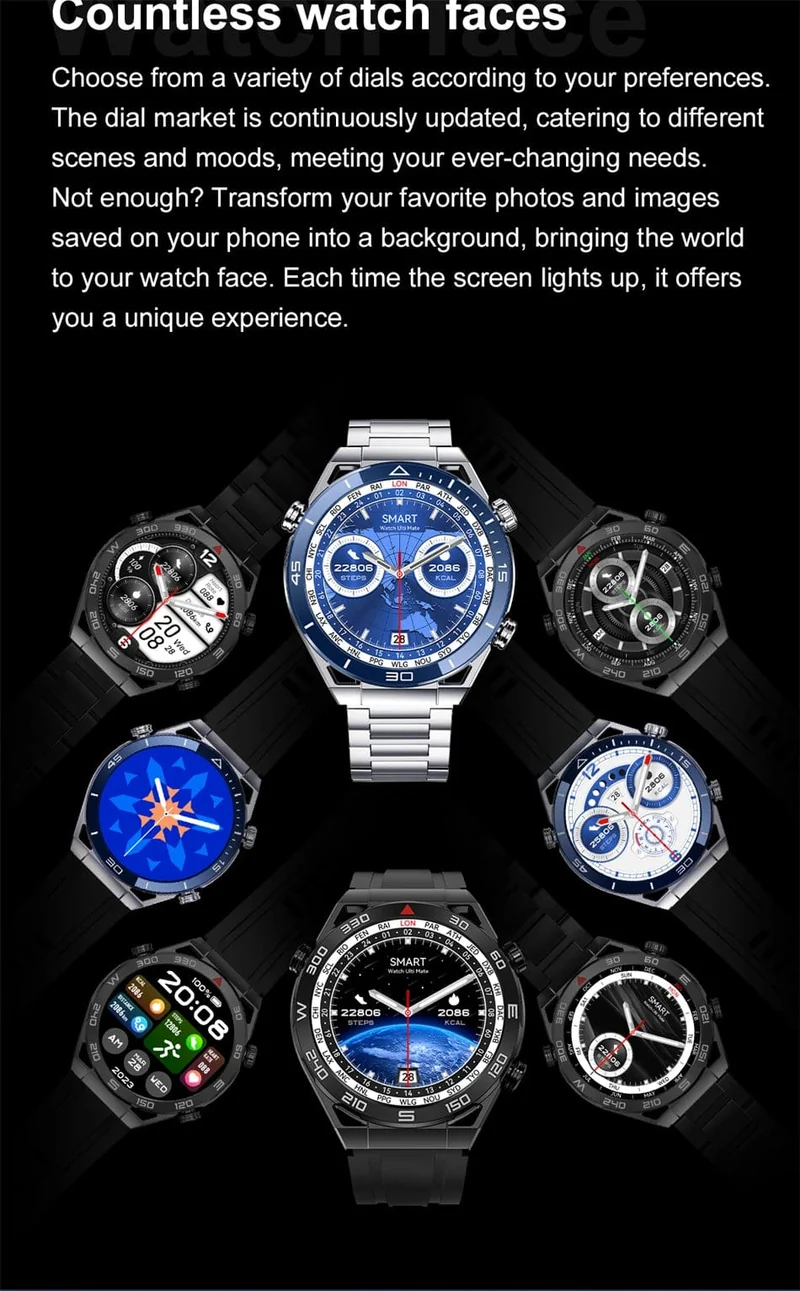 Für Huawei GT6 Pro Smart Watch Männer 390 * 390 HD-Bildschirm Herzfrequenz Bluetooth-Anruf IP67 wasserdichte Sport-SmartWatch für Xiaomi Apple