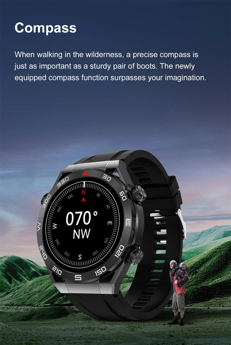 Für Huawei GT6 Pro Smart Watch Männer 390 * 390 HD-Bildschirm Herzfrequenz Bluetooth-Anruf IP67 wasserdichte Sport-SmartWatch für Xiaomi Apple