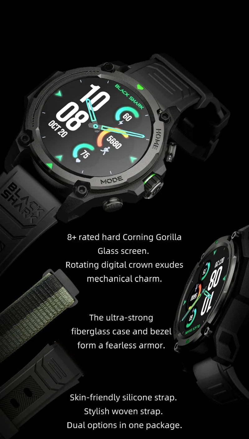 [Weltpremiere] Blackshark GS3 Smart Watch Globale Version 1.43"AMOLED-Display 5ATM 21 Tage Akkulaufzeit GPS-Satellitenpositionierung