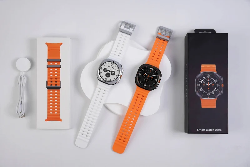 Für Samsung Galaxy Watch 7 Ultra GPS Kompass NFC Smart Watch Outdoor Sports Man AMOLED BT Call IP68 Galaxy 6 Verbesserte Smartwatch