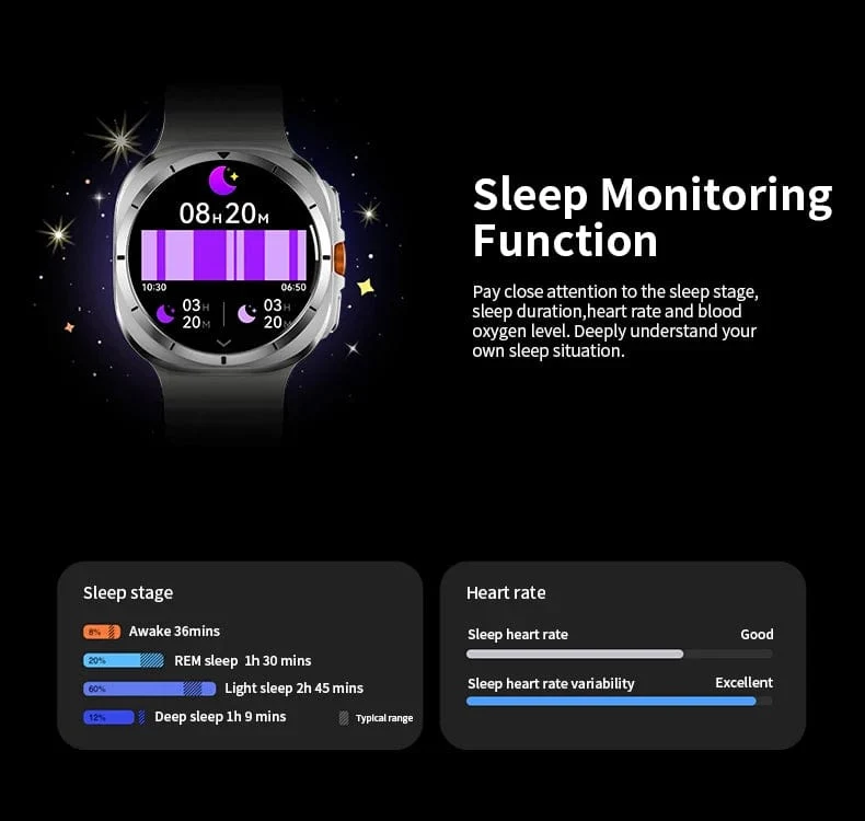 Für Samsung Galaxy Watch 7 Ultra GPS Kompass NFC Smart Watch Outdoor Sports Man AMOLED BT Call IP68 Galaxy 6 Verbesserte Smartwatch