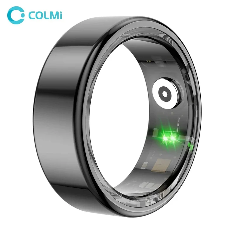 COLMI R02 Smart Ring Militärqualität Titanstahlgehäuse Gesundheitsüberwachung IP68 & 3ATM Wasserdicht Multisportmodi