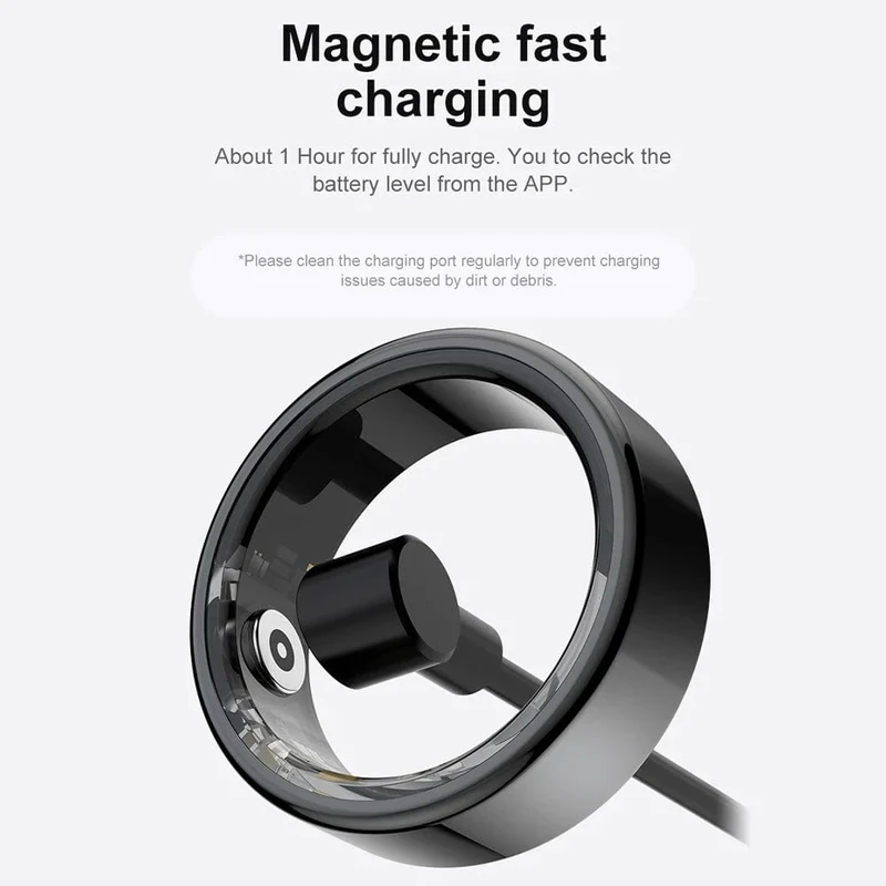 COLMI R02 Smart Ring Militärqualität Titanstahlgehäuse Gesundheitsüberwachung IP68 & 3ATM Wasserdicht Multisportmodi