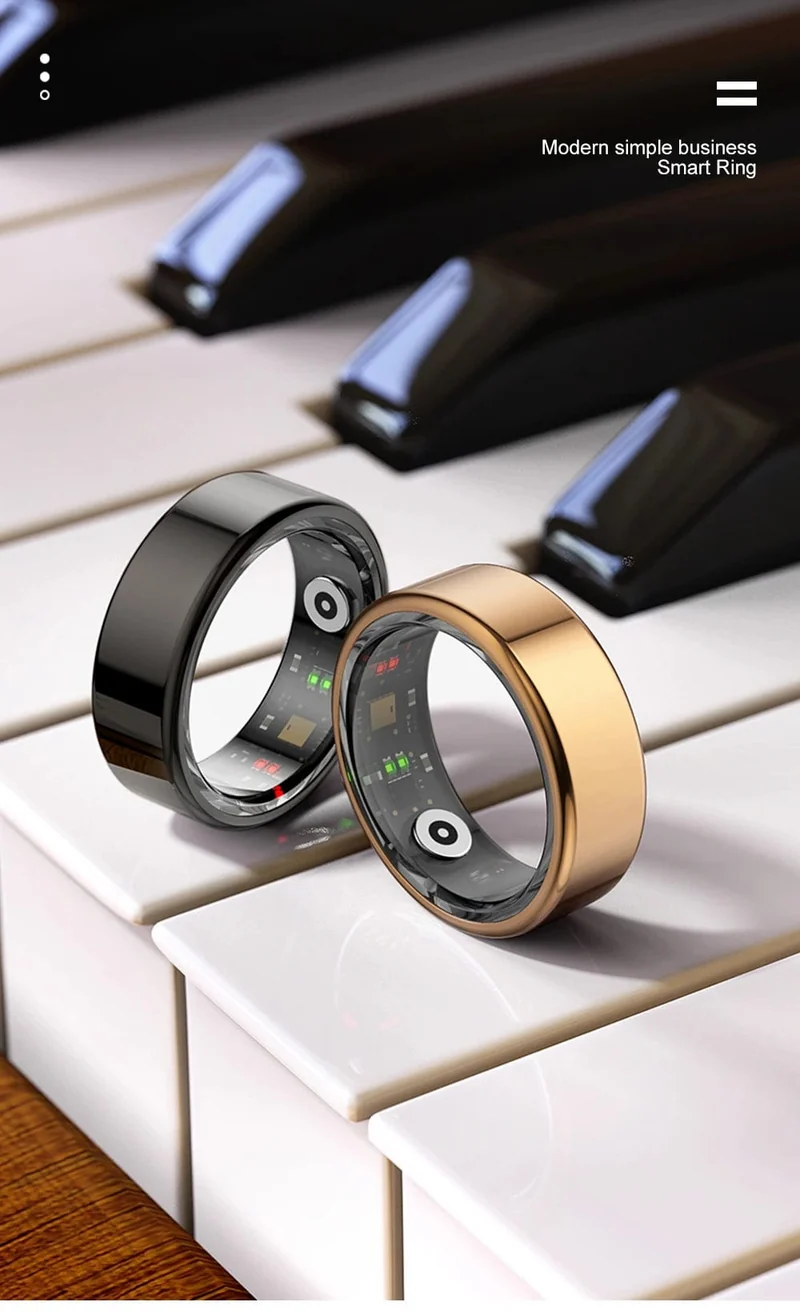 COLMI R02 Smart Ring Militärqualität Titanstahlgehäuse Gesundheitsüberwachung IP68 & 3ATM Wasserdicht Multisportmodi
