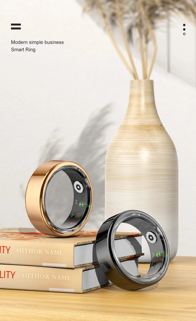 COLMI R02 Smart Ring Militärqualität Titanstahlgehäuse Gesundheitsüberwachung IP68 & 3ATM Wasserdicht Multisportmodi