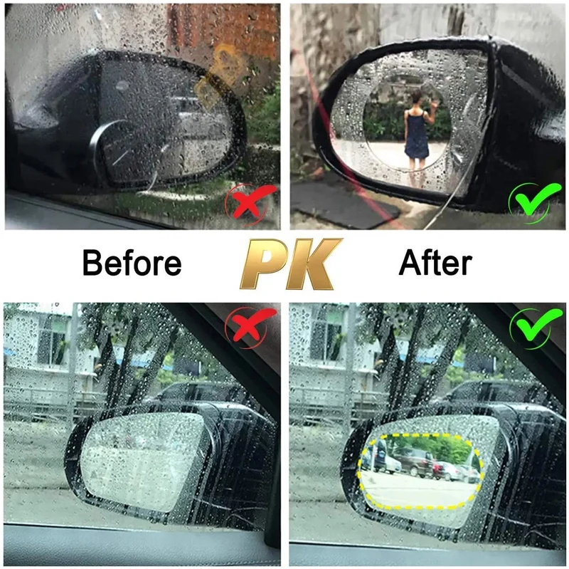 2 STÜCKE Autoaufkleber Regenschutzfolie Für Auto-Rückspiegel Auto-Rückspiegel Regenfolie Klare Sicht An Regentagen Autofolie