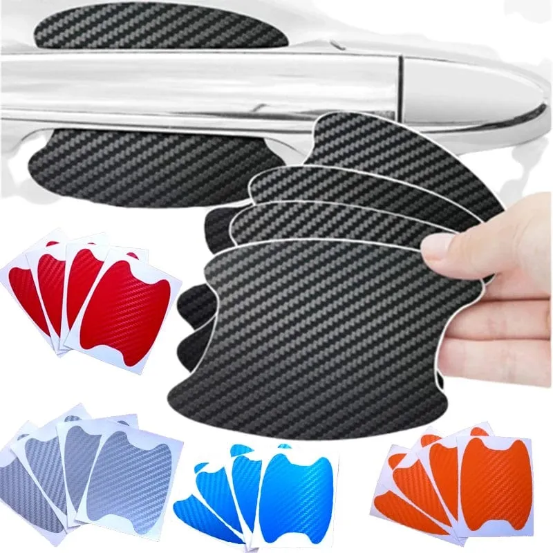 Autoaufkleber Anti-Kratzer Autotürgriff Carbon Fiber Protector Autos Griff Schutzfolie Styling Außenzubehör