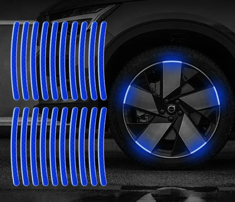 Auto Radnabe Reflektierende Streifen Türgriff Sicherheitswarnaufkleber Auto Heckwarnband Autoaufkleber Außenzubehör