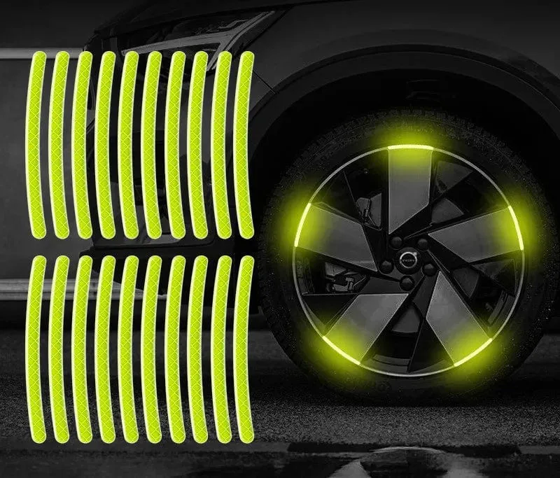 Auto Radnabe Reflektierende Streifen Türgriff Sicherheitswarnaufkleber Auto Heckwarnband Autoaufkleber Außenzubehör