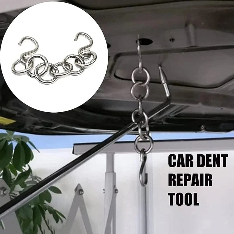 Hakenkette zur Dellenentfernung im Auto, langlebiges Dellenreparaturwerkzeug, Autokarosserie-Hagelschaden-Entferner, verstellbare Hakenkette, Fahrzeugzubehör
